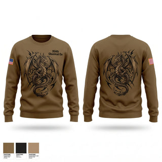 Crew Neck Sweatshirt, 354th Chemical Co, Army, Teamtime, Team time, sublimation, custom sports apparel, team uniforms, spirit wear, spiritwear, sports uniforms, custom shirts, team store, custom team store, fundraiser sports, apparel fundraiser