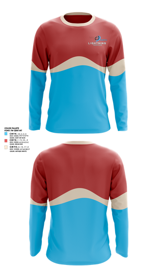 Long Sleeve Performance Shirt, Lightning, Track & Field, Teamtime, Team time, sublimation, custom sports apparel, team uniforms, spirit wear, spiritwear, sports uniforms, custom shirts, team store, custom team store, fundraiser sports, apparel fundraiser