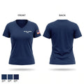 USS John F. Kennedy CV-67 Women's Short Sleeve V-neck Shirt - 1