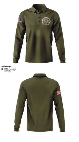 Long Sleeve Performance Polo, Costilla County Sheriff's Office, Police, Teamtime, Team time, sublimation, custom sports apparel, team uniforms, spirit wear, spiritwear, sports uniforms, custom shirts, team store, custom team store, fundraiser sports, apparel fundraiser