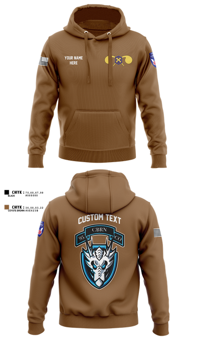 1st Platoon, 95th CBRN 66149028 Hoodie - 3