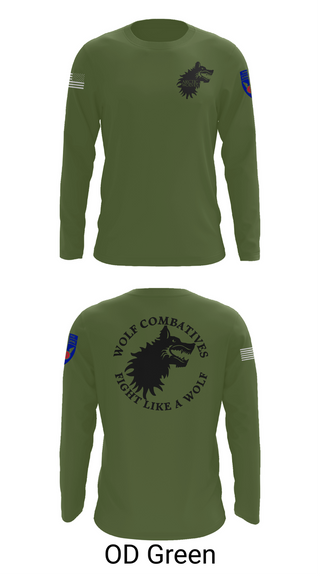 Long Sleeve Performance Shirt, Wolf Combatives, Army, Teamtime, Team time, sublimation, custom sports apparel, team uniforms, spirit wear, spiritwear, sports uniforms, custom shirts, team store, custom team store, fundraiser sports, apparel fundraiser