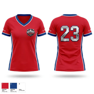 Womens Short Sleeve Vneck Shirt, Southport, Baseball, Teamtime, Team time, sublimation, custom sports apparel, team uniforms, spirit wear, spiritwear, sports uniforms, custom shirts, team store, custom team store, fundraiser sports, apparel fundraiser