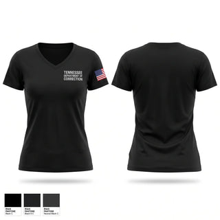 Womens Short Sleeve Vneck Shirt, Tennessee department of correction, Police, Teamtime, Team time, sublimation, custom sports apparel, team uniforms, spirit wear, spiritwear, sports uniforms, custom shirts, team store, custom team store, fundraiser sports, apparel fundraiser
