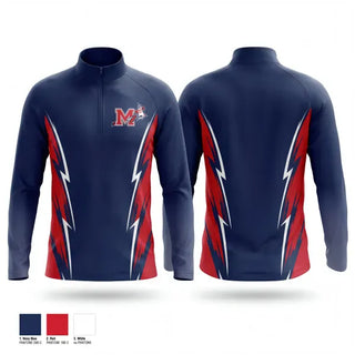 Quarter Zip Jacket, Manalapan Braves 9U Blue, Baseball, Teamtime, Team time, sublimation, custom sports apparel, team uniforms, spirit wear, spiritwear, sports uniforms, custom shirts, team store, custom team store, fundraiser sports, apparel fundraiser
