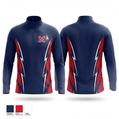 Manalapan Braves 9U Blue 20207398 Quarter Zip Jacket - 1