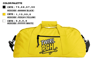 Duffle Bag, Twirl PGH, Spirit Store, Teamtime, Team time, sublimation, custom sports apparel, team uniforms, spirit wear, spiritwear, sports uniforms, custom shirts, team store, custom team store, fundraiser sports, apparel fundraiser