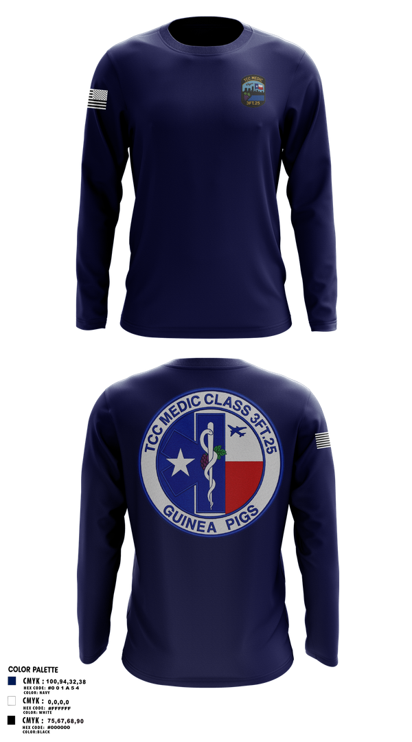 Long Sleeve Performance Shirt, TCC Paramedic Class 3FT.25, , Teamtime, Team time, sublimation, custom sports apparel, team uniforms, spirit wear, spiritwear, sports uniforms, custom shirts, team store, custom team store, fundraiser sports, apparel fundraiser