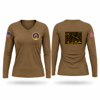 Womens Long Sleeve Vneck Shirt, Embark, Navy, Teamtime, Team time, sublimation, custom sports apparel, team uniforms, spirit wear, spiritwear, sports uniforms, custom shirts, team store, custom team store, fundraiser sports, apparel fundraiser