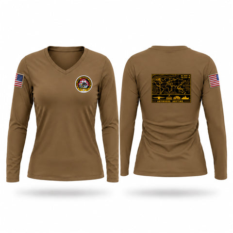 Womens Long Sleeve Vneck Shirt, Embark, Navy, Teamtime, Team time, sublimation, custom sports apparel, team uniforms, spirit wear, spiritwear, sports uniforms, custom shirts, team store, custom team store, fundraiser sports, apparel fundraiser