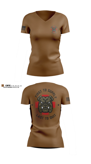 Womens Short Sleeve Vneck Shirt, 384th Medical Logistics Company, Army, Teamtime, Team time, sublimation, custom sports apparel, team uniforms, spirit wear, spiritwear, sports uniforms, custom shirts, team store, custom team store, fundraiser sports, apparel fundraiser
