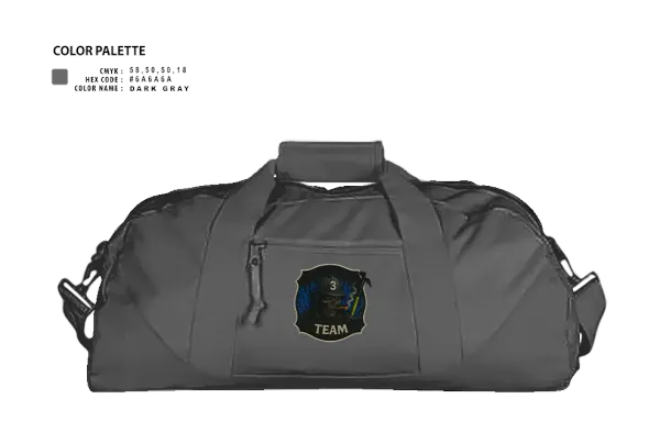 Duffle Bag, District 3 Fast, Fire Department, Teamtime, Team time, sublimation, custom sports apparel, team uniforms, spirit wear, spiritwear, sports uniforms, custom shirts, team store, custom team store, fundraiser sports, apparel fundraiser