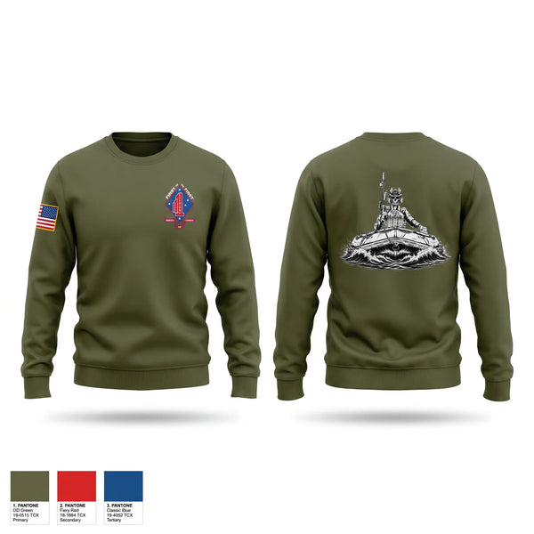 Crew Neck Sweatshirt, Bravo Raiders, Marines, Teamtime, Team time, sublimation, custom sports apparel, team uniforms, spirit wear, spiritwear, sports uniforms, custom shirts, team store, custom team store, fundraiser sports, apparel fundraiser