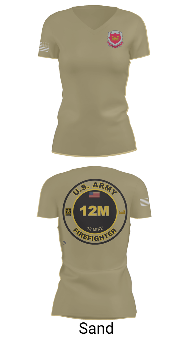 Womens Short Sleeve Vneck Shirt, 1153rd Firefighter Unit, , Teamtime, Team time, sublimation, custom sports apparel, team uniforms, spirit wear, spiritwear, sports uniforms, custom shirts, team store, custom team store, fundraiser sports, apparel fundraiser