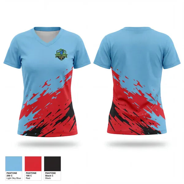 Womens Short Sleeve Vneck Shirt, Redmond Basketball Academy, Men's Basketball, Teamtime, Team time, sublimation, custom sports apparel, team uniforms, spirit wear, spiritwear, sports uniforms, custom shirts, team store, custom team store, fundraiser sports, apparel fundraiser