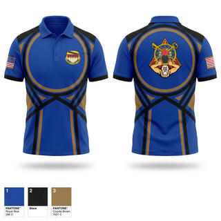 Short Sleeve Performance Polo, A Co, 115th BSB, 1CD, Army, Teamtime, Team time, sublimation, custom sports apparel, team uniforms, spirit wear, spiritwear, sports uniforms, custom shirts, team store, custom team store, fundraiser sports, apparel fundraiser