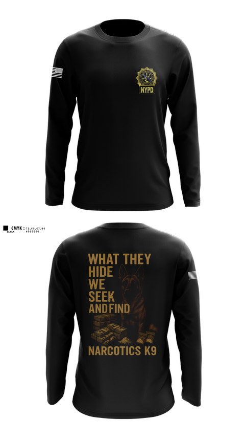 Long Sleeve Performance Shirt, Narcotics K9, , Teamtime, Team time, sublimation, custom sports apparel, team uniforms, spirit wear, spiritwear, sports uniforms, custom shirts, team store, custom team store, fundraiser sports, apparel fundraiser