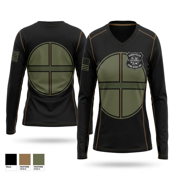 Womens Long Sleeve Vneck Shirt, CSU, Police, Teamtime, Team time, sublimation, custom sports apparel, team uniforms, spirit wear, spiritwear, sports uniforms, custom shirts, team store, custom team store, fundraiser sports, apparel fundraiser
