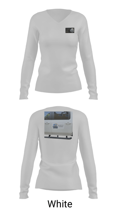 Tapia Tennis courts Resulfacing LLC 90376437 Women's Long Sleeve V-neck Shirt - 6