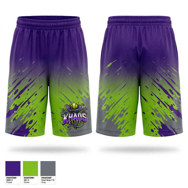 Athletic Shorts With Pockets, Khaos Elite, Softball, Teamtime, Team time, sublimation, custom sports apparel, team uniforms, spirit wear, spiritwear, sports uniforms, custom shirts, team store, custom team store, fundraiser sports, apparel fundraiser