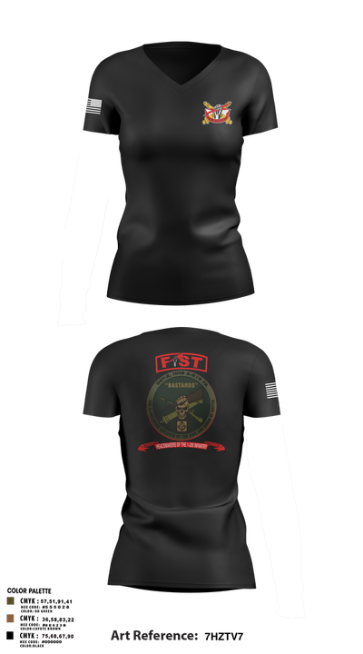 Hhc 1-200 44370371 Women's Short Sleeve V-neck Shirt - 3
