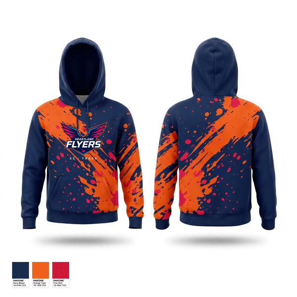 Hoodie, Heartland Flyers, Track & Field, Teamtime, Team time, sublimation, custom sports apparel, team uniforms, spirit wear, spiritwear, sports uniforms, custom shirts, team store, custom team store, fundraiser sports, apparel fundraiser