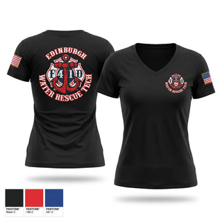Womens Short Sleeve Vneck Shirt, Edinburgh Water Rescue, Fire Department, Teamtime, Team time, sublimation, custom sports apparel, team uniforms, spirit wear, spiritwear, sports uniforms, custom shirts, team store, custom team store, fundraiser sports, apparel fundraiser