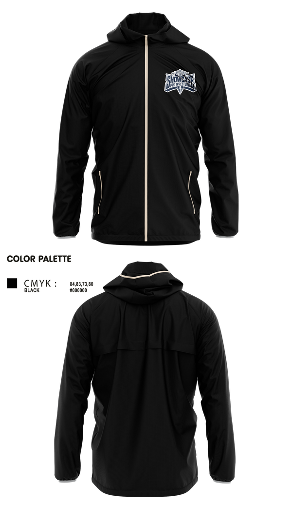Windbreaker, Showcase Pro Wrestling, Wrestling, Teamtime, Team time, sublimation, custom sports apparel, team uniforms, spirit wear, spiritwear, sports uniforms, custom shirts, team store, custom team store, fundraiser sports, apparel fundraiser