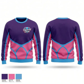 Crew Neck Sweatshirt, Diamond Divas, Softball, Teamtime, Team time, sublimation, custom sports apparel, team uniforms, spirit wear, spiritwear, sports uniforms, custom shirts, team store, custom team store, fundraiser sports, apparel fundraiser