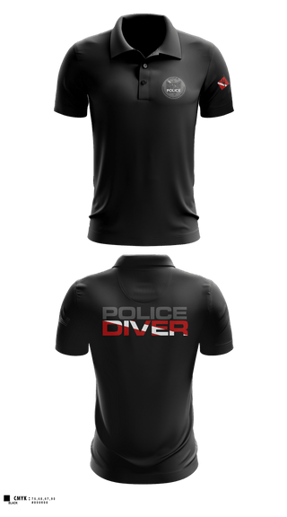Short Sleeve Performance Polo, Hamilton County Police Association Dive Team, Police, Teamtime, Team time, sublimation, custom sports apparel, team uniforms, spirit wear, spiritwear, sports uniforms, custom shirts, team store, custom team store, fundraiser sports, apparel fundraiser