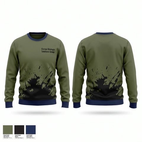 Crew Neck Sweatshirt, Corvus Strategic Solutions Group, , Teamtime, Team time, sublimation, custom sports apparel, team uniforms, spirit wear, spiritwear, sports uniforms, custom shirts, team store, custom team store, fundraiser sports, apparel fundraiser