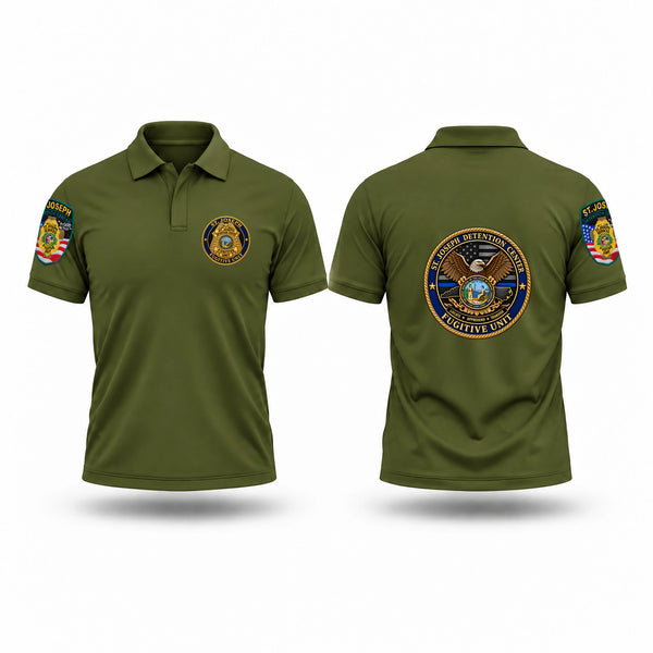 Short Sleeve Performance Polo, ST. JOSEPH DETENTION CENTER FUGITIVE UNIT, Police, Teamtime, Team time, sublimation, custom sports apparel, team uniforms, spirit wear, spiritwear, sports uniforms, custom shirts, team store, custom team store, fundraiser sports, apparel fundraiser