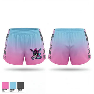 Womens Shorts, Dugout divas, Softball, Teamtime, Team time, sublimation, custom sports apparel, team uniforms, spirit wear, spiritwear, sports uniforms, custom shirts, team store, custom team store, fundraiser sports, apparel fundraiser