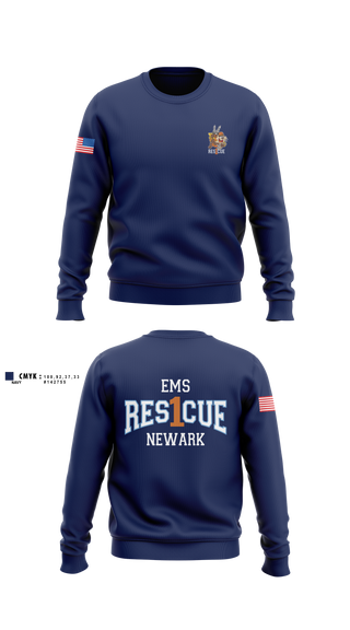 Crew Neck Sweatshirt, University Hospital EMS Rescue, EMS/EMT, Teamtime, Team time, sublimation, custom sports apparel, team uniforms, spirit wear, spiritwear, sports uniforms, custom shirts, team store, custom team store, fundraiser sports, apparel fundraiser