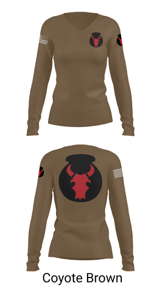 Womens Long Sleeve Vneck Shirt, 2nd Brigade Combat Team, 34th Infantry Division, , Teamtime, Team time, sublimation, custom sports apparel, team uniforms, spirit wear, spiritwear, sports uniforms, custom shirts, team store, custom team store, fundraiser sports, apparel fundraiser