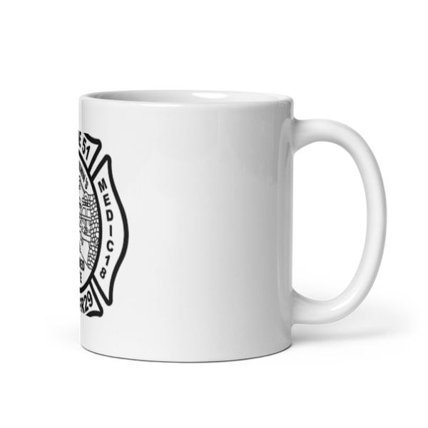 Engine 51 Ladder 29 Medic 18 Battalion 2 1889542 White Glossy Mug - Small