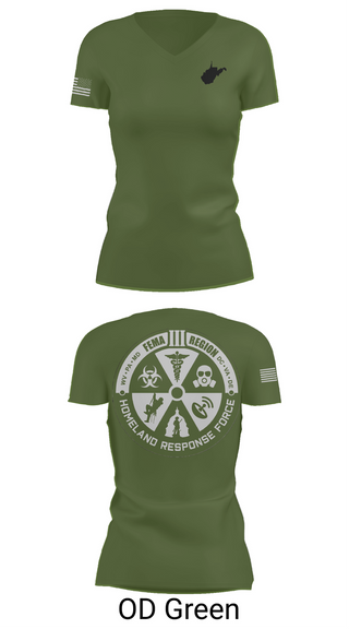 Womens Short Sleeve Vneck Shirt, Region 3 Homeland Response Force, , Teamtime, Team time, sublimation, custom sports apparel, team uniforms, spirit wear, spiritwear, sports uniforms, custom shirts, team store, custom team store, fundraiser sports, apparel fundraiser