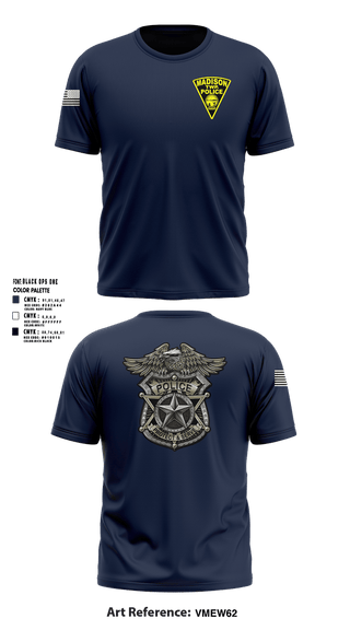 Short Sleeve Performance Shirt, Madison Township, Police, Teamtime, Team time, sublimation, custom sports apparel, team uniforms, spirit wear, spiritwear, sports uniforms, custom shirts, team store, custom team store, fundraiser sports, apparel fundraiser