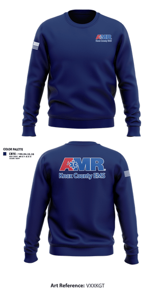 Crew Neck Sweatshirt, AMR Knox County, EMS/EMT, Teamtime, Team time, sublimation, custom sports apparel, team uniforms, spirit wear, spiritwear, sports uniforms, custom shirts, team store, custom team store, fundraiser sports, apparel fundraiser