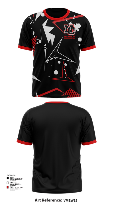 North Central High School Basketball 21747682 Short Sleeve Performance Shirt - 41