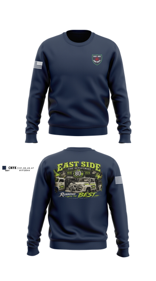 Crew Neck Sweatshirt, East Side Fire Department (Belleville), Fire Department, Teamtime, Team time, sublimation, custom sports apparel, team uniforms, spirit wear, spiritwear, sports uniforms, custom shirts, team store, custom team store, fundraiser sports, apparel fundraiser
