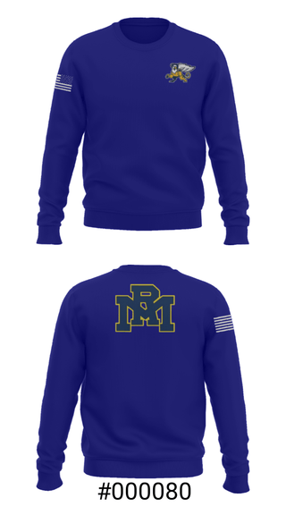 Crew Neck Sweatshirt, Rocky Mount High School Basketball, Men's Basketball, Teamtime, Team time, sublimation, custom sports apparel, team uniforms, spirit wear, spiritwear, sports uniforms, custom shirts, team store, custom team store, fundraiser sports, apparel fundraiser