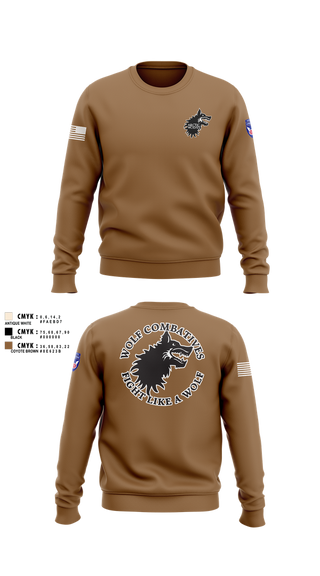 Crew Neck Sweatshirt, Wolf Combatives, Army, Teamtime, Team time, sublimation, custom sports apparel, team uniforms, spirit wear, spiritwear, sports uniforms, custom shirts, team store, custom team store, fundraiser sports, apparel fundraiser
