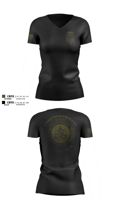 TDOC SPECIAL OPERATIONS 52913563 Women's Short Sleeve V-neck Shirt - 116