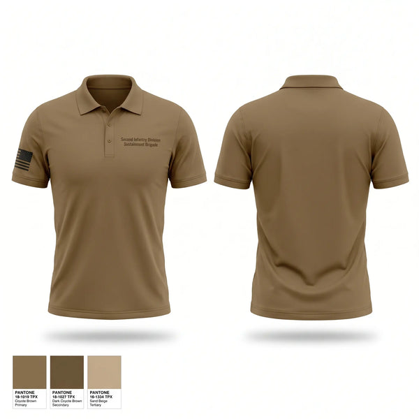 Short Sleeve Performance Polo, Second Infantry Division Sustainment Brigade, Army, Teamtime, Team time, sublimation, custom sports apparel, team uniforms, spirit wear, spiritwear, sports uniforms, custom shirts, team store, custom team store, fundraiser sports, apparel fundraiser