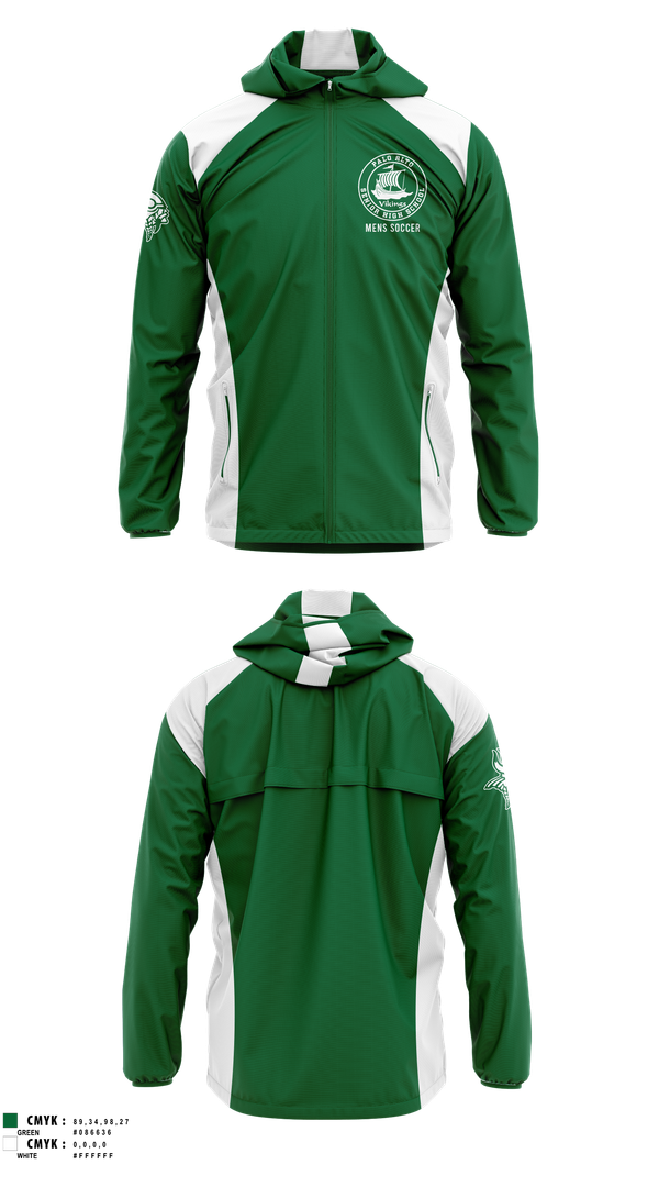 Windbreaker, Palo Alto Men's Soccer, Men's Soccer, Teamtime, Team time, sublimation, custom sports apparel, team uniforms, spirit wear, spiritwear, sports uniforms, custom shirts, team store, custom team store, fundraiser sports, apparel fundraiser