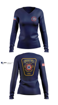 Massie Township Fire Department 27584076 Women's Long Sleeve V-neck Shirt - 3