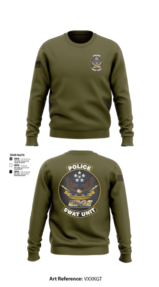 Crew Neck Sweatshirt, EDGE SWAT, Police, Teamtime, Team time, sublimation, custom sports apparel, team uniforms, spirit wear, spiritwear, sports uniforms, custom shirts, team store, custom team store, fundraiser sports, apparel fundraiser