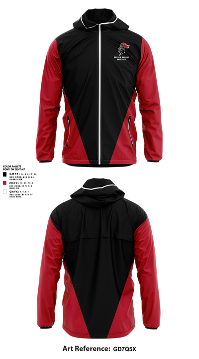DeKalb Barons Baseball 24379984 Windbreaker - 1