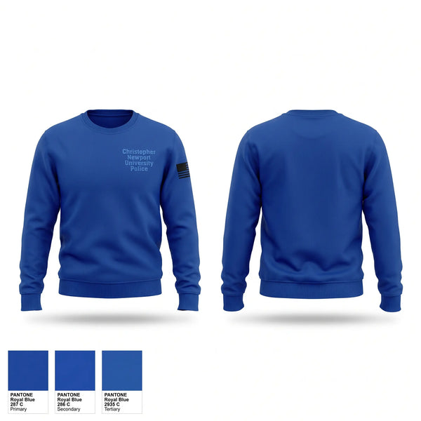 Crew Neck Sweatshirt, Christopher Newport University Police, Police, Teamtime, Team time, sublimation, custom sports apparel, team uniforms, spirit wear, spiritwear, sports uniforms, custom shirts, team store, custom team store, fundraiser sports, apparel fundraiser
